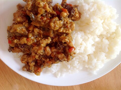 鶏胸肉でドライカレー